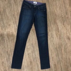 Paige Dark Wash Skyline Skinny Jeans Size 25